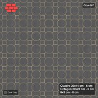 Interlock (Pasco) 20x14 cm · QUA-267 · Quadro-Octagon-8x8 grid, uniform roles (Charcoal), no kerb