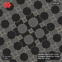 Interlock (Pasco) 20x14 cm · QUA-268 · Quadro-Octagon-8x8 grid, centre medallion, 30 deg (Night Sky), Kerb 30F kerb