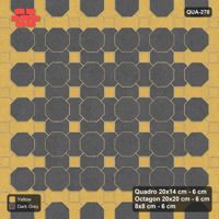 Interlock (Pasco) 20x14 cm · QUA-270 · Quadro-Octagon-8x8 grid, accent Quadro ring (Mustard Slate), no kerb