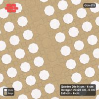 Interlock (Pasco) 20x14 cm · QUA-275 · Quadro-Octagon-8x8 grid, vertical octagon band, 22 deg (Ivory & Sand), Kerb 30H/20 kerb