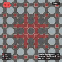 Interlock (Pasco) 20x14 cm · QUA-277 · Quadro-Octagon-8x8 grid, centre medallion (Urban Brick), Kerb 30H/20 kerb