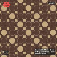 Interlock (Pasco) 20x14 cm · QUA-279 · Quadro-Octagon-8x8 grid, diagonal octagon tones (Sandstone), no kerb