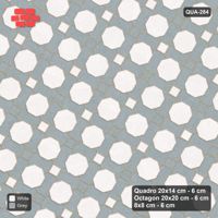 Interlock (Pasco) 20x14 cm · QUA-284 · Quadro-Octagon-8x8 grid, chequered cubes, 60 deg (Salt & Pepper), Kerb 25F kerb