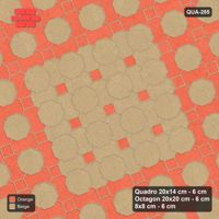 Interlock (Pasco) 20x14 cm · QUA-285 · Quadro-Octagon-8x8 grid, accent Quadro ring, 22 deg (Clay Court), no kerb