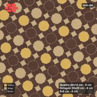 Interlock (Pasco) 20x14 cm · QUA-288 · Quadro-Octagon-8x8 grid, diagonal octagon tones, 30 deg (Harvest Gold), no kerb