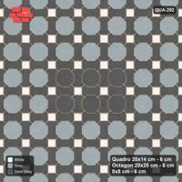 Interlock (Pasco) 20x14 cm · QUA-292 · Quadro-Octagon-8x8 grid, octagon medallion (Monochrome), Kerb 54B kerb