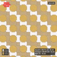 Interlock (Pasco) 20x14 cm · QUA-293 · Quadro-Octagon-8x8 grid, chequered Quadros (Golden Sand), Kerb 40B kerb
