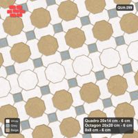 Interlock (Pasco) 20x14 cm · QUA-299 · Quadro-Octagon-8x8 grid, feature octagon band, 15 deg (Coastal), Kerb 30F kerb
