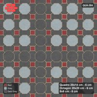 Interlock (Pasco) 20x14 cm · QUA-304 · Quadro-Octagon-8x8 grid, octagon cross (Urban Brick), Kerb 25H kerb