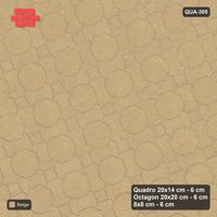 Interlock (Pasco) 20x14 cm · QUA-305 · Quadro-Octagon-8x8 grid, uniform roles, 22 deg (Sand), Kerb 30F kerb