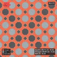 Interlock (Pasco) 20x14 cm · QUA-310 · Quadro-Octagon-8x8 grid, octagon cross, 45 deg (Sunset Slate), Kerb 25H kerb