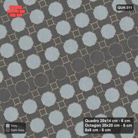Interlock (Pasco) 20x14 cm · QUA-311 · Quadro-Octagon-8x8 grid, feature octagon band, 22 deg (Charcoal Edge), Kerb 54B kerb