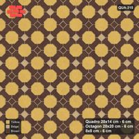 Interlock (Pasco) 20x14 cm · QUA-315 · Quadro-Octagon-8x8 grid, chequered cubes, 45 deg (Harvest Gold), no kerb