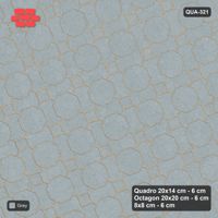 Interlock (Pasco) 20x14 cm · QUA-321 · Quadro-Octagon-8x8 grid, uniform roles, 22 deg (Classic Grey), no kerb