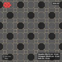Interlock (Pasco) 20x14 cm · QUA-322 · Quadro-Octagon-8x8 grid, chequered octagons (Night Sky), Kerb 42F kerb