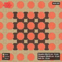 Interlock (Pasco) 20x14 cm · QUA-325 · Quadro-Octagon-8x8 grid, accent Quadro ring (Autumn), Kerb 42H kerb