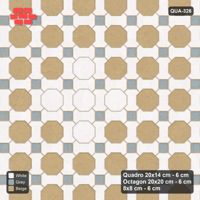 Interlock (Pasco) 20x14 cm · QUA-326 · Quadro-Octagon-8x8 grid, diamond octagon feature (Coastal), Kerb 40B kerb