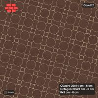 Interlock (Pasco) 20x14 cm · QUA-327 · Quadro-Octagon-8x8 grid, uniform roles, 75 deg (Earth Brown), no kerb