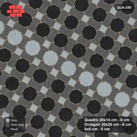 Interlock (Pasco) 20x14 cm · QUA-330 · Quadro-Octagon-8x8 grid, vertical octagon band, 60 deg (Graphite Scale), no kerb