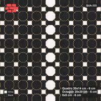Interlock (Pasco) 20x14 cm · QUA-333 · Quadro-Octagon-8x8 grid, vertical octagon band (Contrast), no kerb