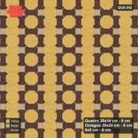 Interlock (Pasco) 20x14 cm · QUA-342 · Quadro-Octagon-8x8 grid, alternating Quadro files (Harvest Gold), no kerb