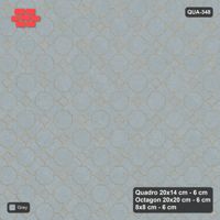 Interlock (Pasco) 20x14 cm · QUA-348 · Quadro-Octagon-8x8 grid, uniform roles, 45 deg (Classic Grey), no kerb