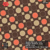 Interlock (Pasco) 20x14 cm · QUA-352 · Quadro-Octagon-8x8 grid, diagonal octagon tones, 10 deg (Autumn), Heel kerb 75x150x600 kerb