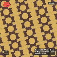 Interlock (Pasco) 20x14 cm · QUA-366 · Quadro-Octagon-8x8 grid, alternating Quadro files, 15 deg (Harvest), no kerb