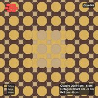 Interlock (Pasco) 20x14 cm · QUA-369 · Quadro-Octagon-8x8 grid, centre medallion (Harvest Gold), no kerb