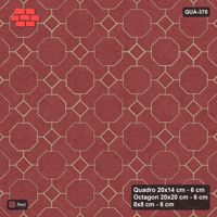 Interlock (Pasco) 20x14 cm · QUA-370 · Quadro-Octagon-8x8 grid, uniform roles, 45 deg (Terracotta Red), Kerb 25B kerb