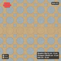 Interlock (Pasco) 20x14 cm · QUA-372 · Quadro-Octagon-8x8 grid, feature octagon band (Warm Grey), no kerb