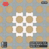 Interlock (Pasco) 20x14 cm · QUA-380 · Quadro-Octagon-8x8 grid, accent Quadro ring (Coastal), Kerb 54H kerb