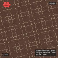 Interlock (Pasco) 20x14 cm · QUA-381 · Quadro-Octagon-8x8 grid, uniform roles, 15 deg (Earth Brown), no kerb