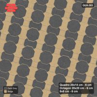 Interlock (Pasco) 20x14 cm · QUA-383 · Quadro-Octagon-8x8 grid, two-tone Quadro files, 75 deg (Stone & Earth), Kerb 38B kerb