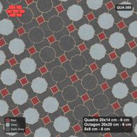 Interlock (Pasco) 20x14 cm · QUA-385 · Quadro-Octagon-8x8 grid, vertical octagon band, 30 deg (Urban Brick), Kerb 54B kerb