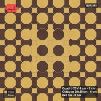 Interlock (Pasco) 20x14 cm · QUA-393 · Quadro-Octagon-8x8 grid, centre medallion (Harvest), no kerb