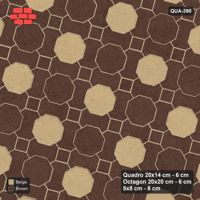 Interlock (Pasco) 20x14 cm · QUA-398 · Quadro-Octagon-8x8 grid, chequered octagons, 75 deg (Sandstone), Kerb 25F kerb