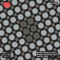 Interlock (Pasco) 20x14 cm · QUA-402 · Quadro-Octagon-8x8 grid, octagon medallion, 22 deg (Graphite Scale), no kerb