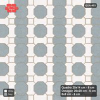 Interlock (Pasco) 20x14 cm · QUA-403 · Quadro-Octagon-8x8 grid, alternating Quadro files (Salt & Pepper), Kerb 42F kerb