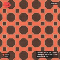 Interlock (Pasco) 20x14 cm · QUA-404 · Quadro-Octagon-8x8 grid, uniform roles (Burnt Clay), Kerb 25F kerb
