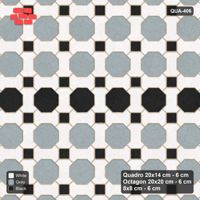 Interlock (Pasco) 20x14 cm · QUA-406 · Quadro-Octagon-8x8 grid, feature octagon band (Tuxedo), Kerb 38H kerb