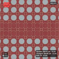 Interlock (Pasco) 20x14 cm · QUA-415 · Quadro-Octagon-8x8 grid, feature octagon band (Brick & Ash), Kerb 25B kerb