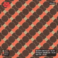Interlock (Pasco) 20x14 cm · QUA-417 · Quadro-Octagon-8x8 grid, two-tone Quadro files, 45 deg (Autumn), no kerb