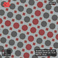 Interlock (Pasco) 20x14 cm · QUA-423 · Quadro-Octagon-8x8 grid, octagon cross, 75 deg (Urban Brick), no kerb