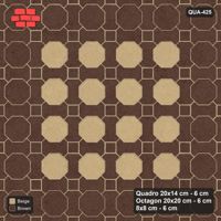 Interlock (Pasco) 20x14 cm · QUA-425 · Quadro-Octagon-8x8 grid, accent octagon ring (Sandstone), no kerb