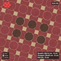 Interlock (Pasco) 20x14 cm · QUA-428 · Quadro-Octagon-8x8 grid, accent octagon ring, 75 deg (Tuscany), Kerb 42H kerb