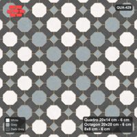 Interlock (Pasco) 20x14 cm · QUA-429 · Quadro-Octagon-8x8 grid, octagon cross, 45 deg (Monochrome), no kerb