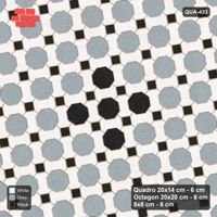 Interlock (Pasco) 20x14 cm · QUA-433 · Quadro-Octagon-8x8 grid, diamond octagon feature, 10 deg (Tuxedo), Kerb 40B kerb