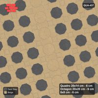 Interlock (Pasco) 20x14 cm · QUA-437 · Quadro-Octagon-8x8 grid, vertical octagon band, 15 deg (Stone & Earth), Kerb 54B kerb