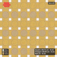 Interlock (Pasco) 20x14 cm · QUA-439 · Quadro-Octagon-8x8 grid, striped octagon rows (Golden Sand), no kerb